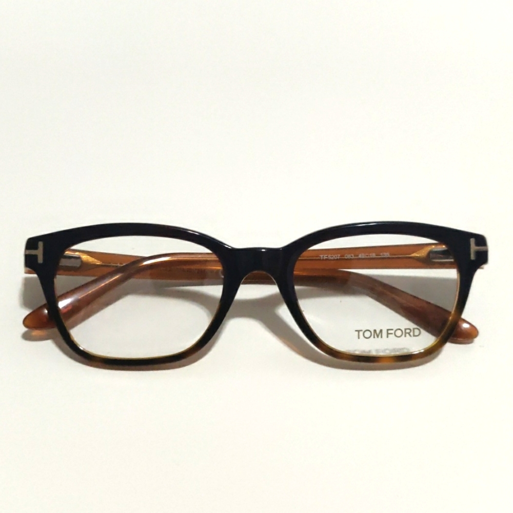 Tom Ford 5207 Glasses. Size 49-18-135. Light Brown & Navy Blue